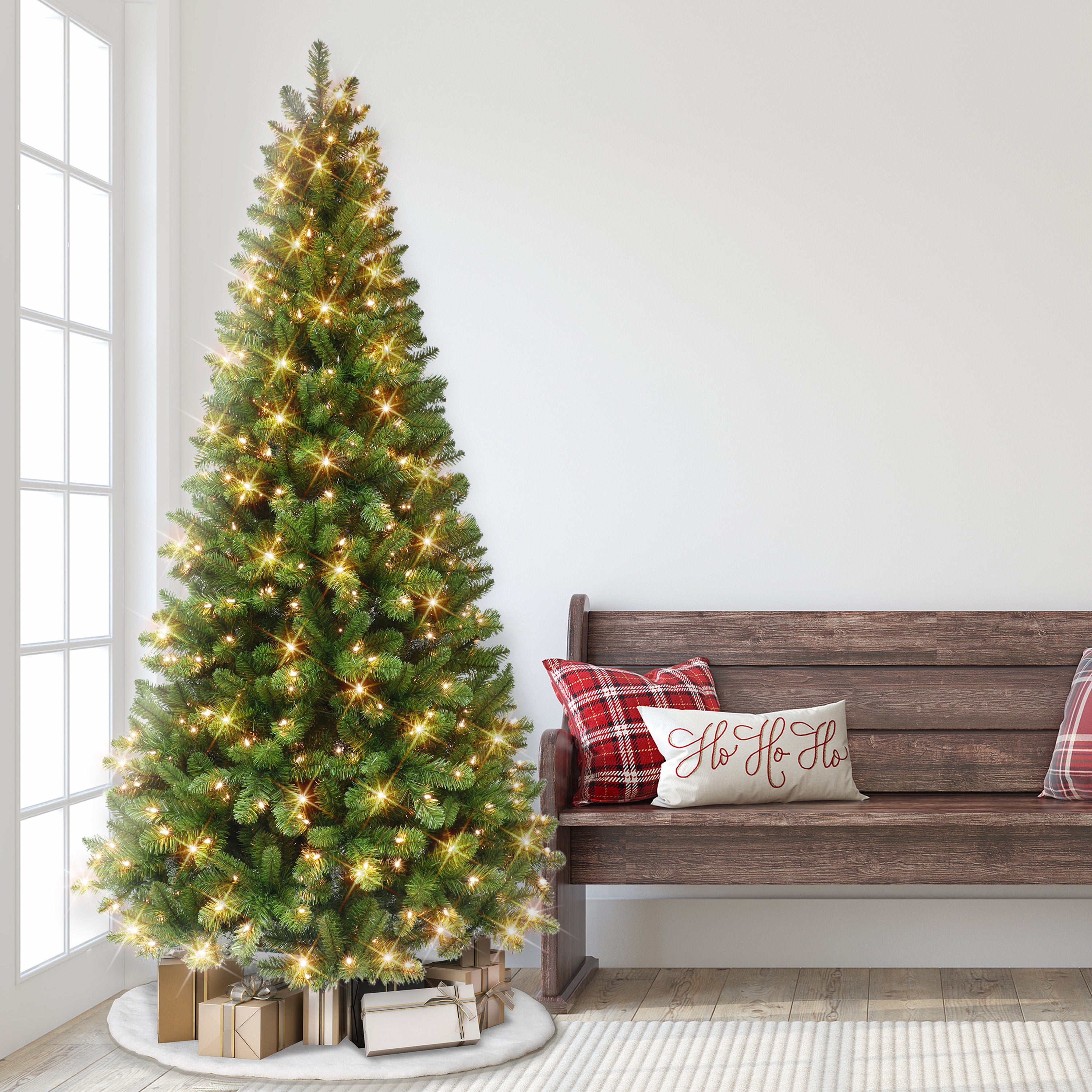 7.5ft Pre-lit Virginia Pine Tree